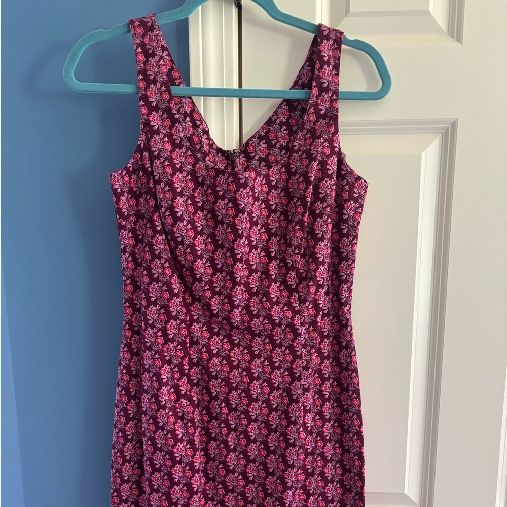 Floral Pink Sleeveless Dress